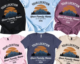Custom Family Vacation Shirts 2026, Matching Mountain Trip Tees