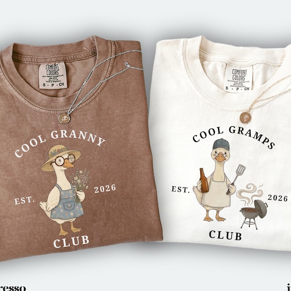 Comfort Colors® Grandparents Matching Shirts: Silly Goose Club Tee, New Pregnancy Announcement Tshirt, First Time Grandparent Gift