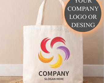 Custom Logo 100% Cotton Tote Bag, Business Branding