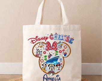Disney Cruise Tote Bag, Mickey and Friends Vacation Bag, Custom Cruising Tote, Disneyland Wish Trip Bag