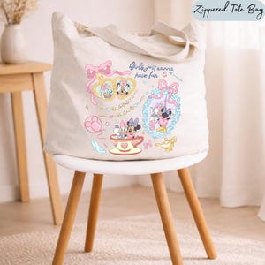 Minnie Mouse Daisy Duck Tote Bag, Disney Girls Trip Gift, Disney Vacation Tote, Girls Just Wanna Have Fun Bag, Disney Best Friends Gift image 6