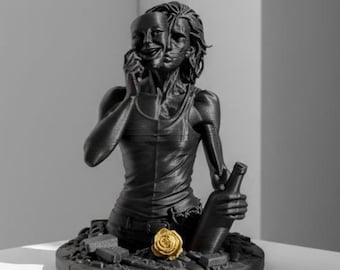 Hidden Pain Addiction Recovery Sculpture – Sobriety Anniversary Gift, Mental Health Art, Therapy Office Decor