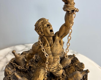 Rise Above - Men's Addiction Recovery Sculpture, Sober Anniversary Gift, Sponsor Thank You