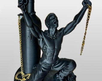 Sobriety Gift – Addiction Recovery Sculpture – Breaking Chains Statue – Therapist Office Decor