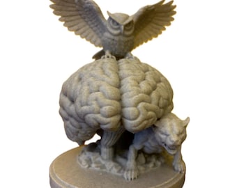 Mental Health Brain Sculpture – Therapy Office Decor, Anxiety Emotional Regulation Statue, Psychology Gift