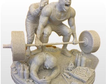Addiction Recovery Sculpture – Strength Over Addiction, Sponsor Gift, Mental Health Art, Therapist Office Decor