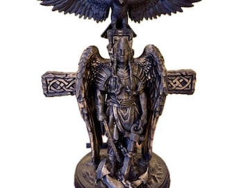 Angels In The Middle Of It - Guardian Angel & Eagle Sculpture – Addiction Recovery Gift – Mental Health Spiritual Decor