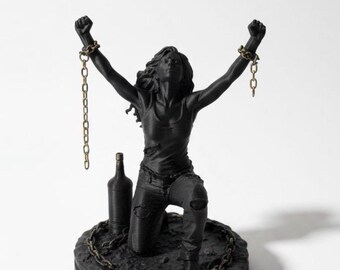 The Moment the Chains Lost | Sobriety Sculpture | Recovery Gift Fir Her| AA Milestone