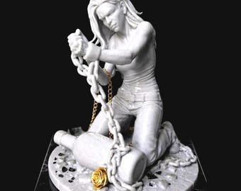 When Denial Ends - Breaking Chains – Women’s Addiction Recovery Statue,  Sobriety Anniversary, AA NA Gift