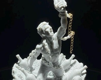 Breaking Chains Addiction Recovery Sculpture – Sobriety Milestone, AA Sponsor Gift, Mental Health Art