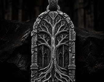 Colgante del Árbol de la Vida de plata de ley, collar Yggdrasil, joyería de la mitología nórdica