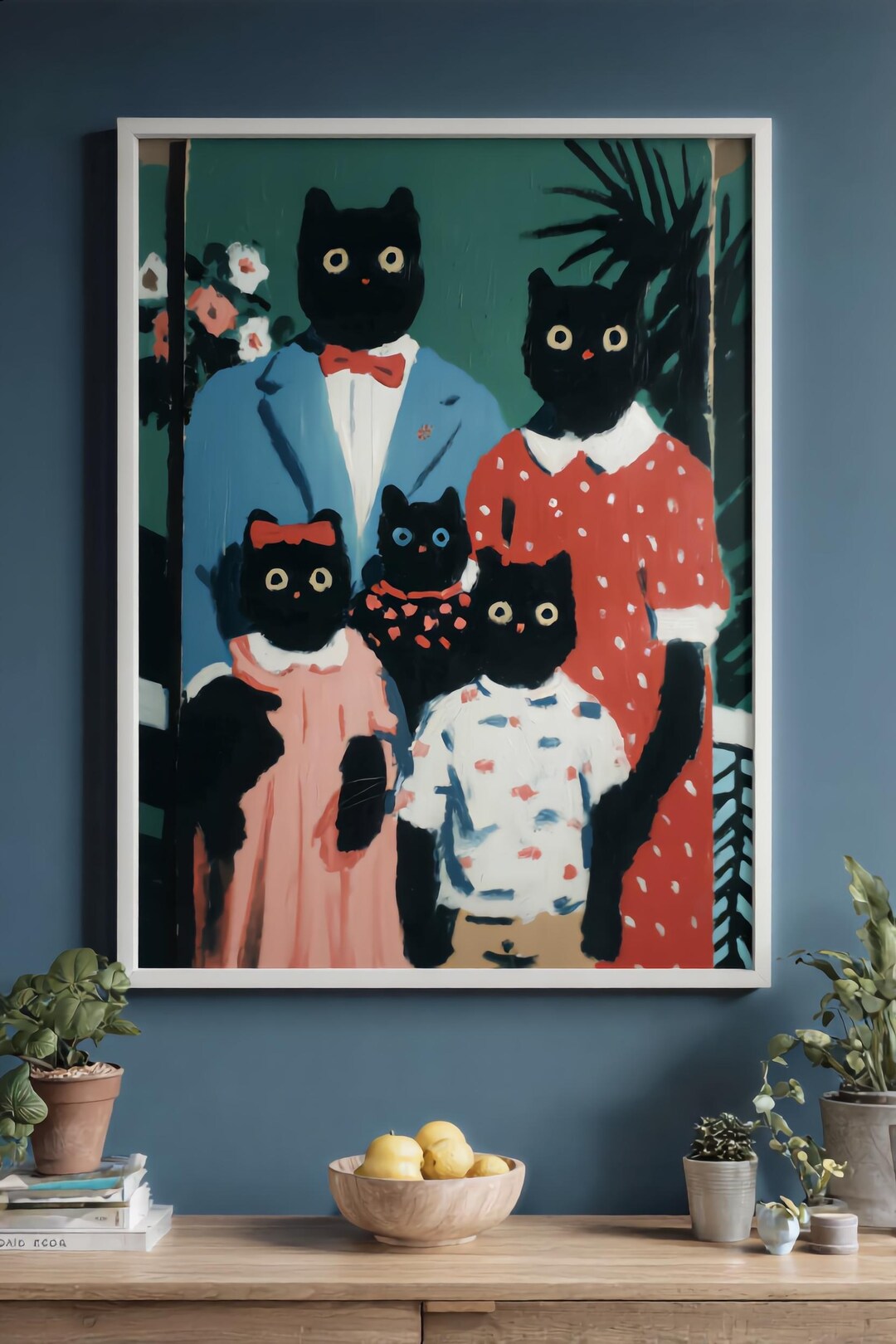 Cat Family Art Print, Modern Home Decor, A3 Poster - Etsy