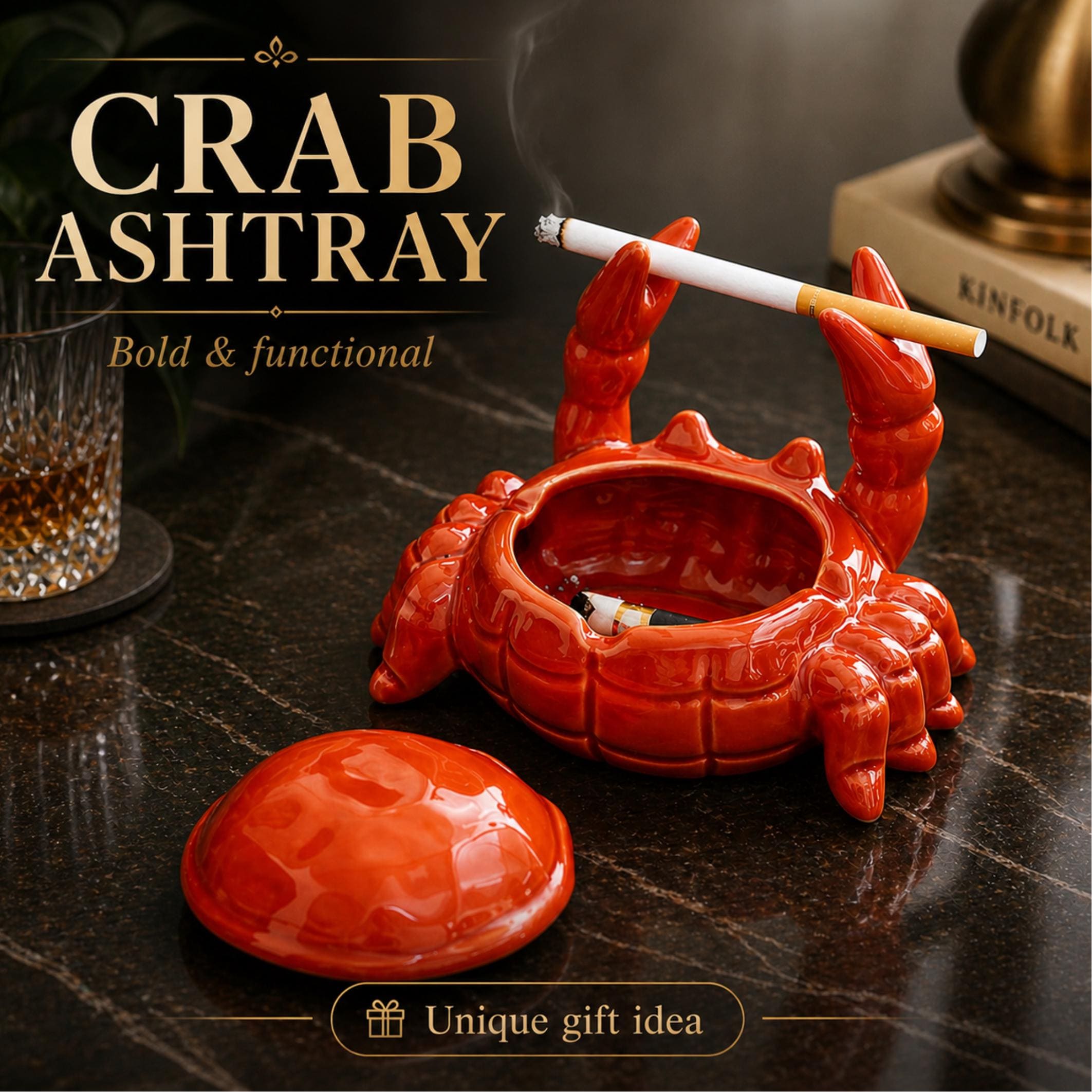 crab cigarette holder Crab Smoking