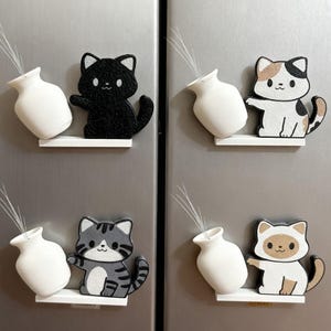 Soporte magnético acrílico hecho a mano para nevera, ideal para guardar bigotes de gato. Caja de recuerdos para mascotas, regalo conmemorativo para amantes de los gatos.