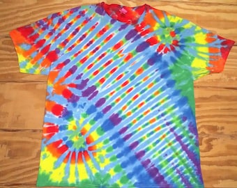 S M L XL 2XL 3XL 4XL 5XL 6XL Koszulka tie-dye, dziecięca, dla dorosłych, duży rozmiar tie-dye, Tie Dye WigWag Spiral