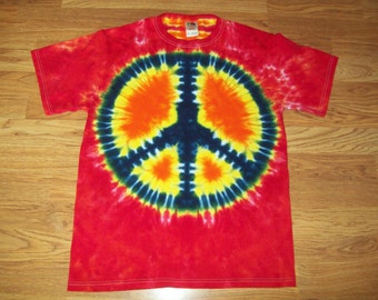 S M L Xl 2x 3x 4x 5x 6x Tie Dye Camisa, Niños, Adulto, Talla grande tie dye, Tie Dye Signo de paz