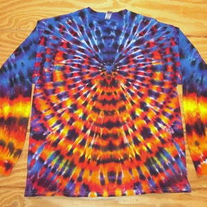 S M L XL 2XL 3XL 4XL 5XL 6XL Tie Dye Shirt, Kids, Adult, Plus size tie dye, Tie Dye WigWag Long Sleeve, Reverse Fire & Ice