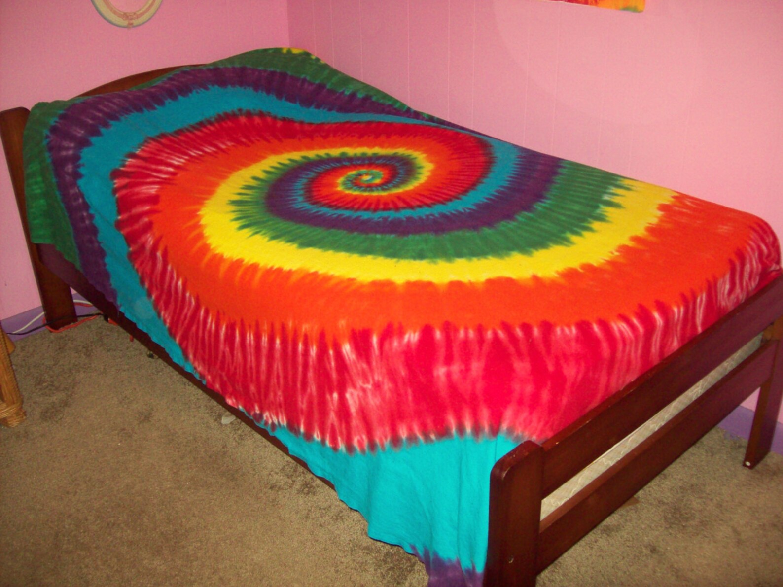 Tie Dye Blanket 66x78 Twin Cotton tie dye bedding tie dye Etsy