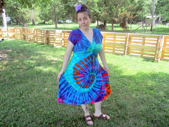 plus size tie dye dress