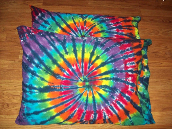 2 Tie Dye Pillow Cases Set Of 2 Tie Dye Pillowcases Tie Etsy