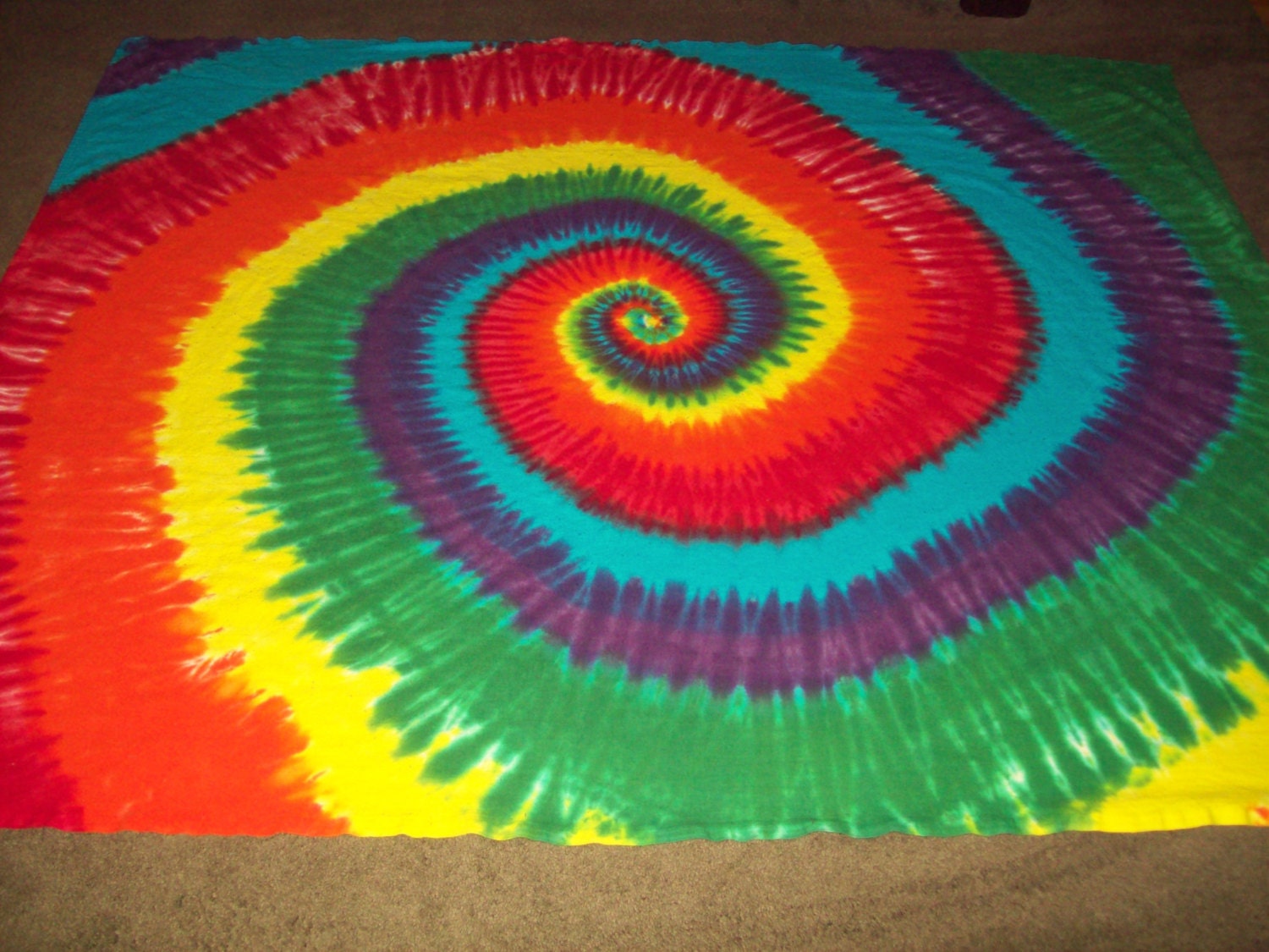 Tie Dye Blanket 66x78 Twin Cotton tie dye bedding tie dye Etsy
