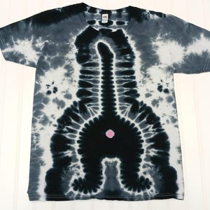 S M L XL 2X 3X 4XL 5X 6X Tie Dye Shirt, Kids, Adult, Plus size tie dye, Tie Dye Black Kitty Cat Butt, Catbutt
