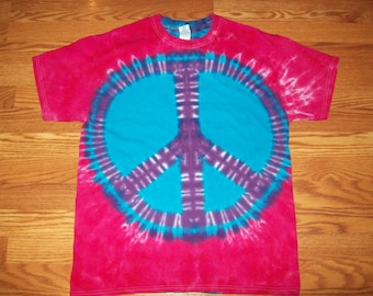 S M L Xl 2x 3x 4x 5x 6x Tie Dye Camisa, Niños, Adulto, Talla grande tie dye, Tie Dye Signo de paz