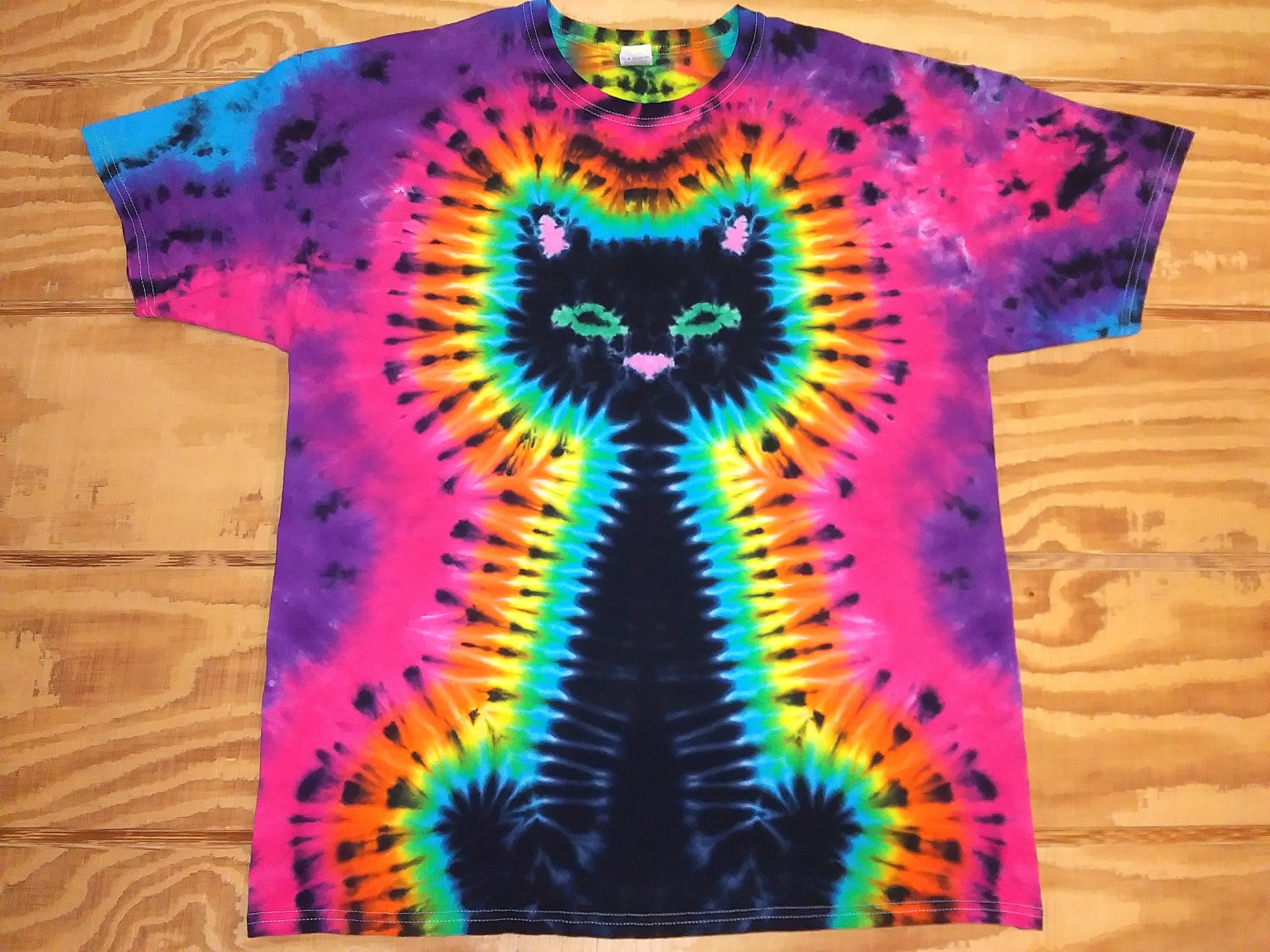 カットソー TYE DYE CAT T SHIRT Amazon.com: Cat Tie Dye Sublimated Adult T-Shirt - Medium