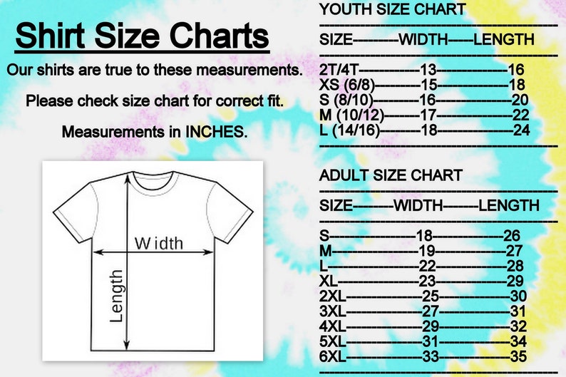 S M L Xl 2x 3x 4x 5x 6x Tie Dye Shirt Kids Adult Plus Size - Etsy