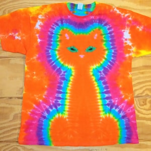 S M L Xl 2XL 3XL 4XL 5XL 6XL Tie Dye Shirt, Kids, Adult, Plus size tie dye, Tie Dye Black Kitty Cat