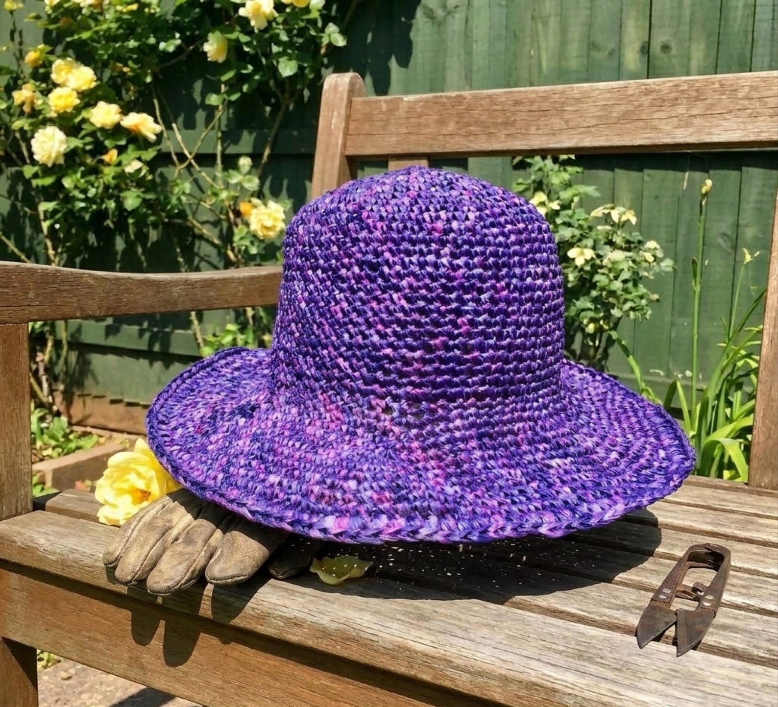 Easy Summer Sunhat Crochet Pattern PDF, Raffia Sun Hat Tutorial ...