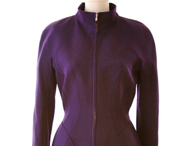THIERRY MUGLER - Purple Skirt Suit - Size 2 or 4