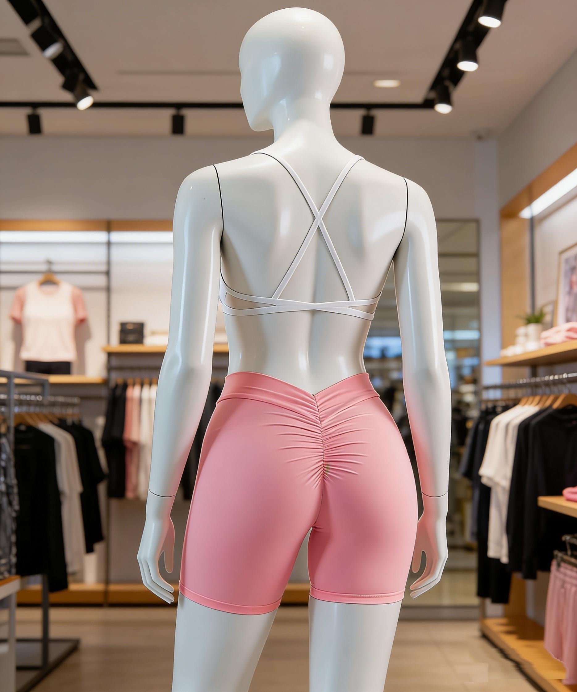 OQQ Pantaloncini da allenamento a vita alta da donna, 3 pezzi, per sollevamento del sedere, controllo della pancia, increspato, sederino, sorriso, yoga, pantaloni corti, Avocadogreen Grigio Nero, XL
