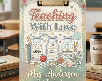 Personalized Teacher Acrylic Clipboard, Back To School Teacher Gift, Custom Clipboard for Teacher Appreciation Day Gift