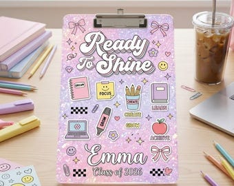 Personalized Acrylic Clipboard, Back To School Gift, Custom Teacher Clipboard, Class of 2026 Graduation Clipboard Decor