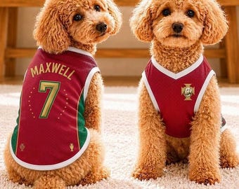 Personalized Pet Soccer Jersey - Custom Dog  Shirt - Cat Football Uniform - Custom Name Pet Apparel - World Cup Gift for Pets
