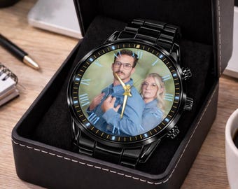 Custom Photo Watch, Personalized Picture Watch Gift, Funny Friend Gift, Unique Photo Wrist Watch, Custom Face Watch Gift