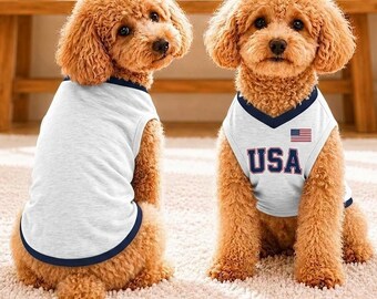 USA Custom Dog Shirt, Personalized World Cup Pet Soccer Jersey, Cat Football Clothes, Custom Name Number Puppy Outfit