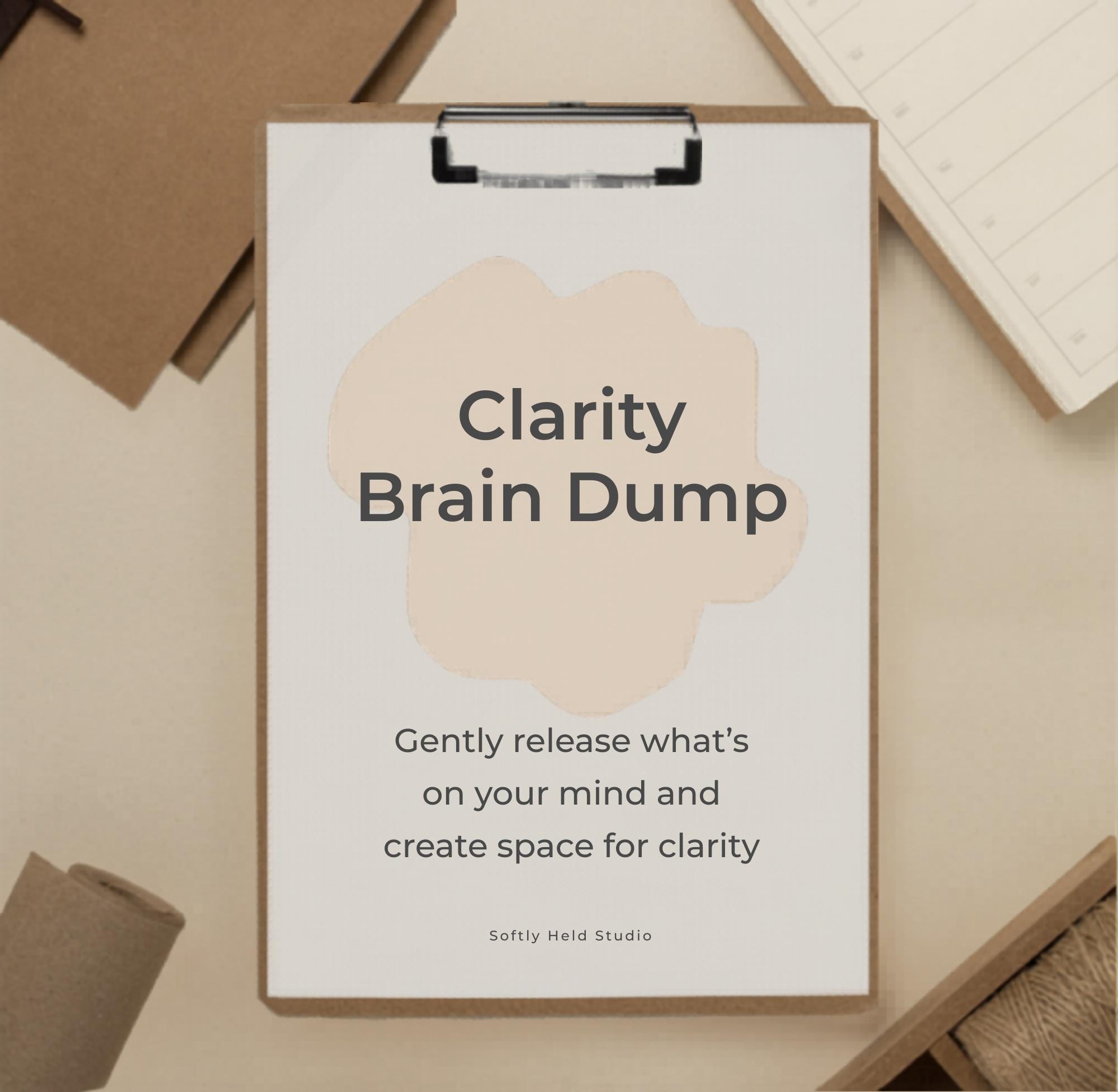 Clarity Brain Dump Printable, Mental Clarity Worksheet, Overthinking ...