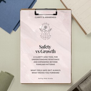 Safety vs Growth Worksheet | Self Awareness Printable | Break Limiting Patterns | Personal Growth Tool | Mindset Reflection PDF