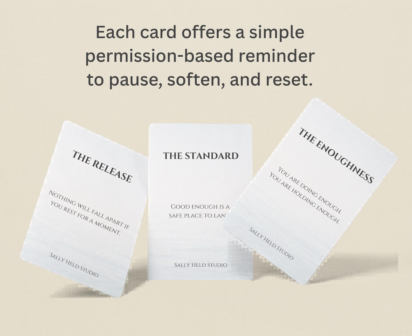 Permission Card Example Printable Permission Cards | Self Care Affirmations, Nervous System ...
