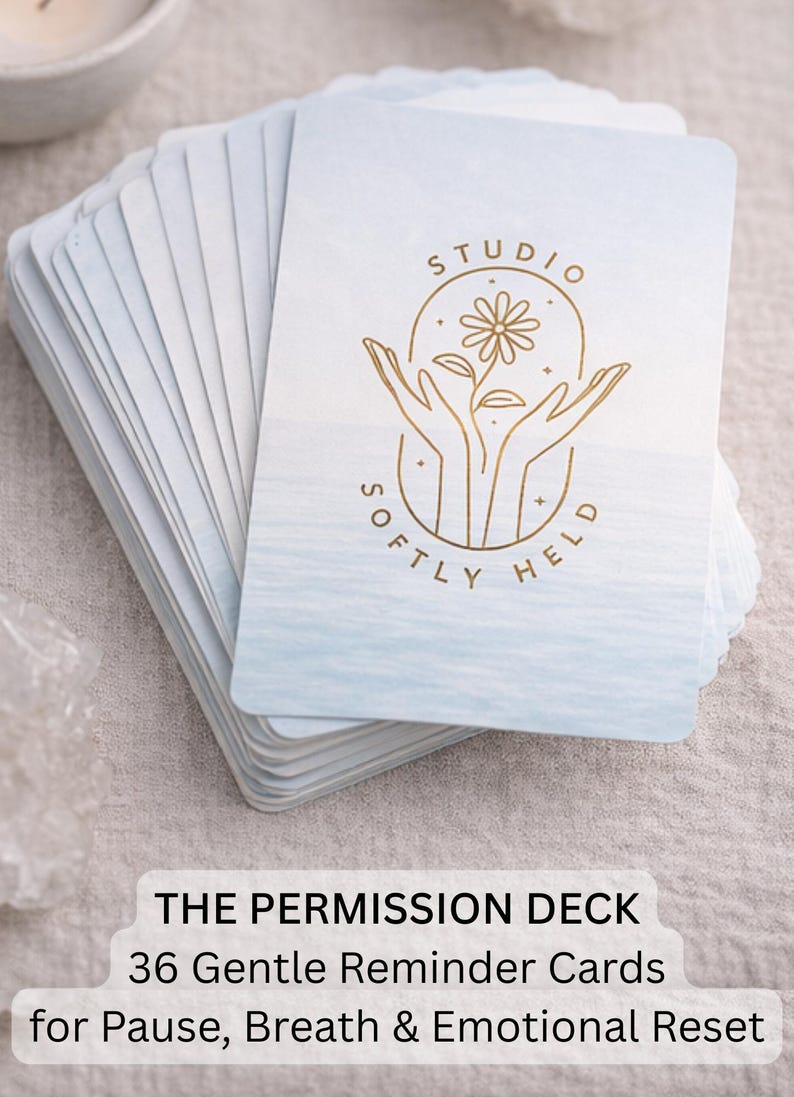 Permission Card Example Printable Permission Cards | Self Care Affirmations, Nervous System ...