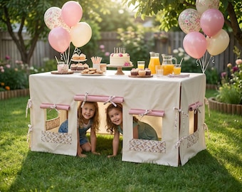 Casinha de Brincar Personalizada para Interior, Capa para Tenda de Mesa Infantil