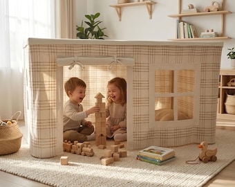 Tenda de mesa infantil Buldan tecida à mão – Toalha de mesa natural para brincar