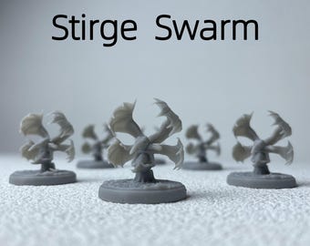 Miniaturas de Horrores Voladores de la Legión de la Guerra de D&D - Pack de 6 figuras impresas en 3D para pintar, para juegos de rol de mesa y juegos de guerra (base de 25 mm)
