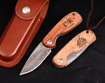 Handmade Damascus steel Personalized Gift, Anniversary Gift, Boyfriend Gift, Father's Gift,Unique Gifts for Husband