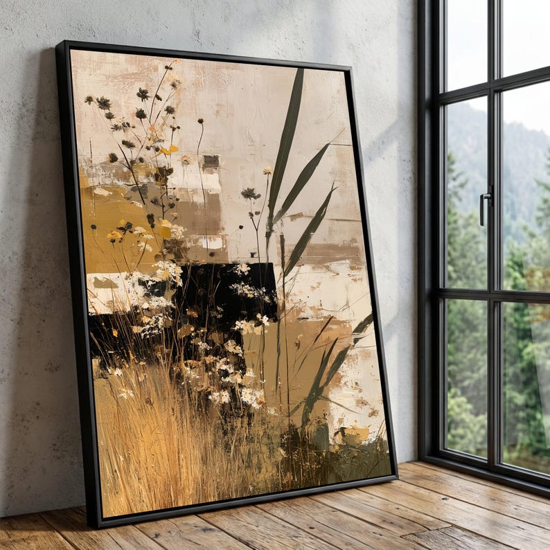 Mark Rothko Paint Mark Rothko Style Abstract Canvas, Earth Tone Floral Wall Art, Modern ...