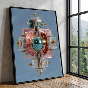 Modern Geometric Orb Canvas, Abstract Metallic Wall Art, Futuristic Design Decor, Shimmering Sphere Canvas Print, Contemporary Home Accent