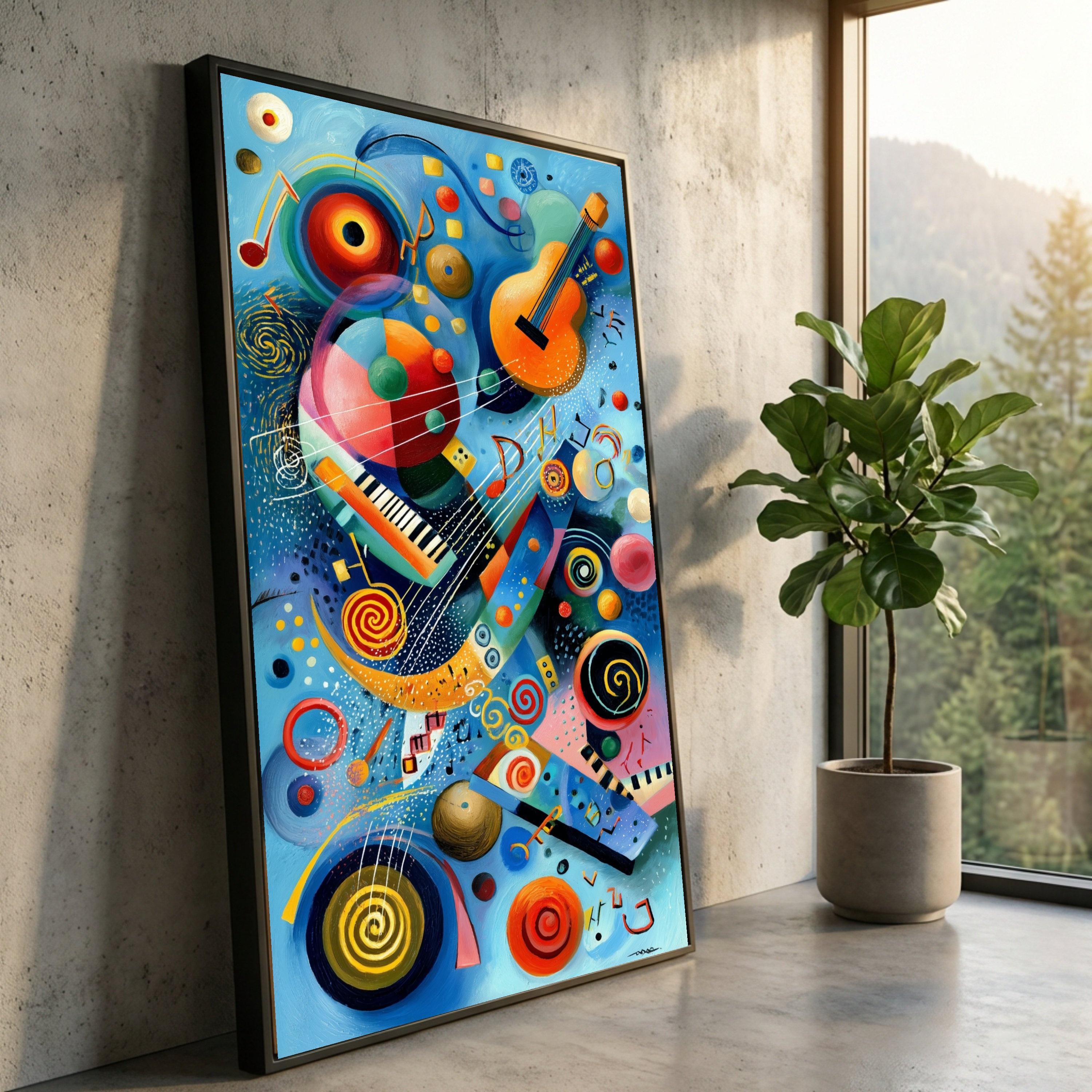 アート・デザイン・音楽 Musica Panhumana Walter de Gruyter&co. Abstract Musical Instruments Canvas, Vibrant Sound Art, Modern