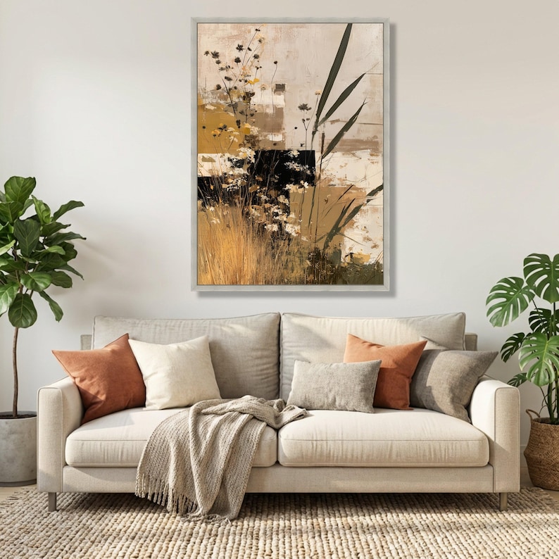 Mark Rothko Paint Mark Rothko Style Abstract Canvas, Earth Tone Floral Wall Art, Modern ...